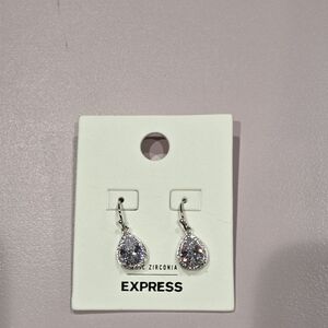Express Silver Teardrop Earrings